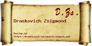 Draskovich Zsigmond névjegykártya