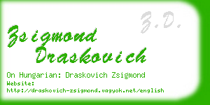 zsigmond draskovich business card